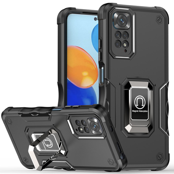 Telefontok a Xiaomi Redmi Note 11 / 11S, Dual-Layer Armor, fekete