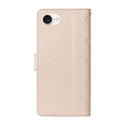 Flap tok iPhone 16E, Rhombus Crossbody Leather, bézs színű