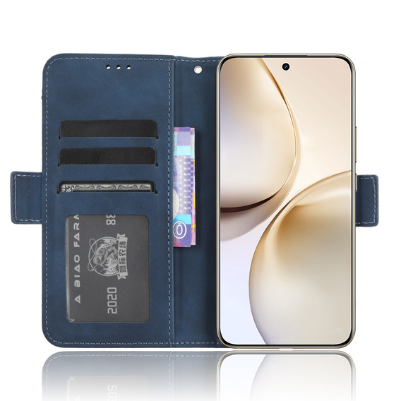 Pattintható tok a Realme 14 Pro+ 5G, Card Slot, sötétkék