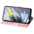 Pattintható tok a Motorola Moto G15 / Motorola Moto G15 Power, Butterfly, rózsaszín rose gold