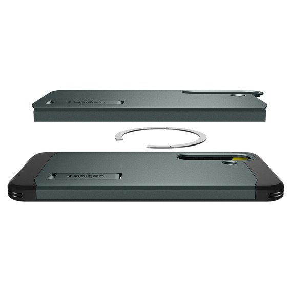 Spigen Tough Armor Mag Abyss Green tok Samsung Galaxy S25-hez