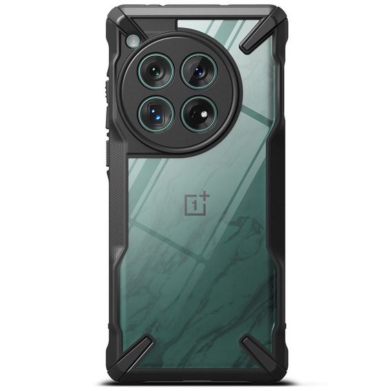Ringke Fusion X átlátszó / fekete tok OnePlus 12 5G készülékekhez