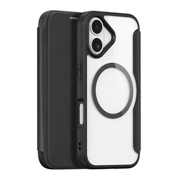 Dux Ducis tok iPhone 17-hez, Skin X Pro, patenttal, MagSafe-hoz, fekete
