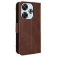 Pattintható tok a Xiaomi Redmi 13, Card Slot, barna