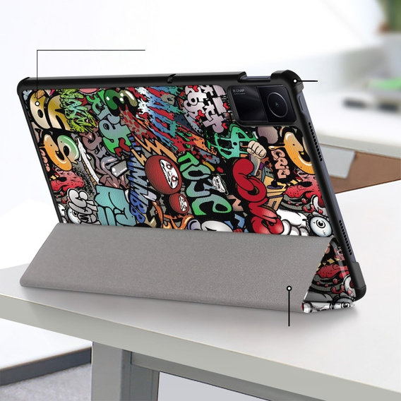 Tok Xiaomi Redmi Pad SE 11", Smartcase, graffiti