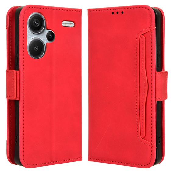 Pattintható tok a Xiaomi Redmi Note 13 Pro+, Card Slot, piros