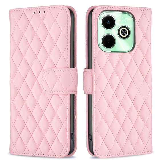 Pattintható tok a Infinix Hot 40i, Wallet, BINFEN COLOR, rózsaszín