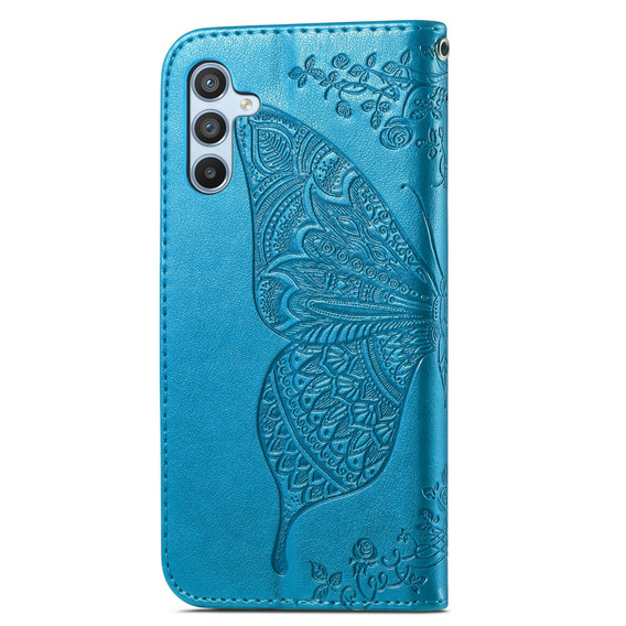 Pattintható tok a Samsung Galaxy A56, Butterfly, kék