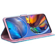 Pattintható tok a Motorola Moto E22 / E22i, Wallet Butterfly, kék