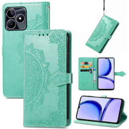 Pattintható tok a Realme Note 50, Mandala, zöld