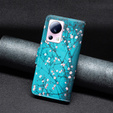 Pattintható tok a Xiaomi 13 Lite, Wallet, sakura, kék