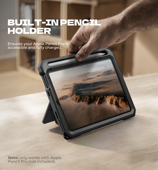 Dexnor 360° tok pánttal és tolltartóval iPad mini 8.3" 2021 (6. generáció) / iPad mini 8.3" 2024 (7. generáció) számára