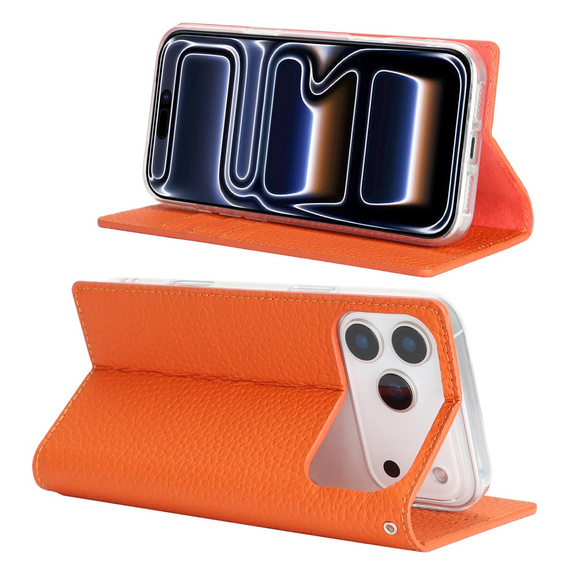 Litchi Skin Grain flip tok iPhone 17 Pro Max készülékhez