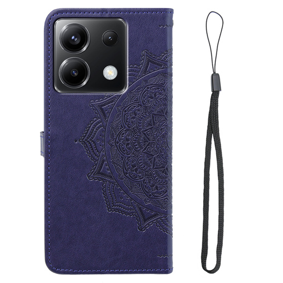 Pattintható tok a Xiaomi Poco X6 5G, Mandala, lila