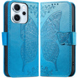 Pattintható tok Oppo Reno 14F, pénztárca, Butterfly, kék