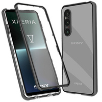 Tok Sony Xperia 1 V, Magnetic Dual Glass, fekete