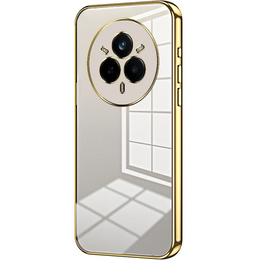 A Realme 14 Pro 5G tok, Electroplating Frame, átlátszó / arany