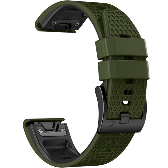 Szilikon pánt Garmin Fenix 7 / Forerunner 965 / 955 / 945 / 935, zöld / fekete