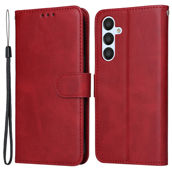 Pattintható tok a Samsung Galaxy A54 5G, Leather Wallet, piros