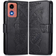 Pattintható tok a Motorola Moto E14, Butterfly, fekete