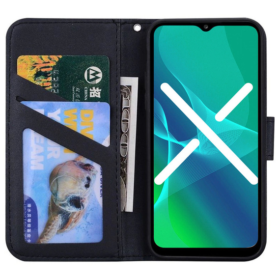 Pattintható tok a Xiaomi Redmi Note 8 Pro, Wallet Panda, fekete