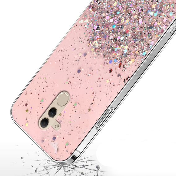 Telefontok a Huawei Mate 20 Lite, Glittery, rózsaszín