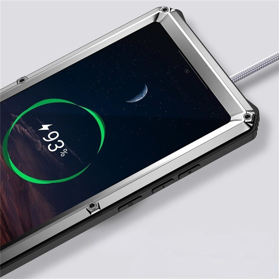 Páncélozott tok a Samsung Galaxy S24 Ultra, R-JUST, ezüst