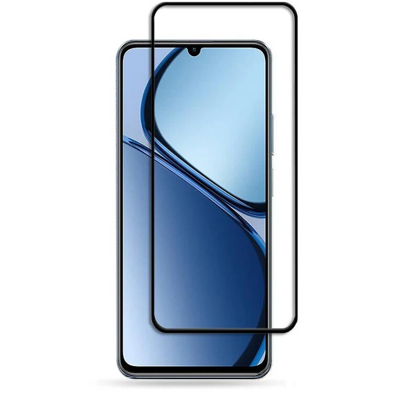 3D edzett üveg Realme C61 készülékhez, fekete keret