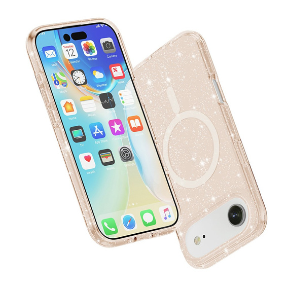 Tok iPhone Air készülékhez, MagSafe, csillogó, áttetsző arany