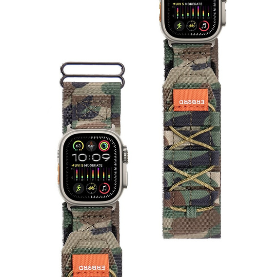 ERBORD Runner Nylon szíj az Apple Watch 1/2/3/4/4/5/6/7/8/9/SE/ULTRA/ULTRA 2 42/44/45/49MM órához
