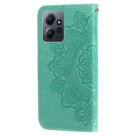 Pattintható tok a Xiaomi Redmi Note 12 4G, Mandala Flower, zöld