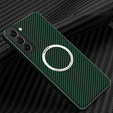 Telefontok a Samsung Galaxy S22 Plus, Magsafe Slim Carbon, zöld