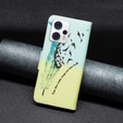 Pattintható tok a Motorola Moto G53 5G / G23 / G13, Wallet, feather, kék