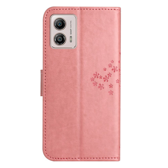 Pattintható tok a Motorola Moto G53 / G23 / G13, tree, rózsaszín