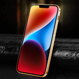Telefontok a iPhone 14 Plus, Cowhide Leather, fekete