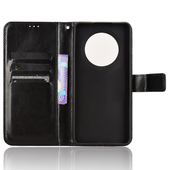 Pattintható tok a Oppo Reno 12FS / 12F, Crazy Horse Wallet, fekete