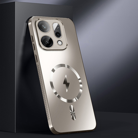 Tok Oppo Reno 14 készülékhez, MagSafe, kameravédelemmel, arany színű