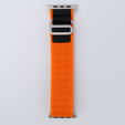 Nylon szíj Apple Watch 1/2/3/4/4/5/6/7/8/SE/ULTRA 42/44/45/45/49mm, narancssárga /  fekete