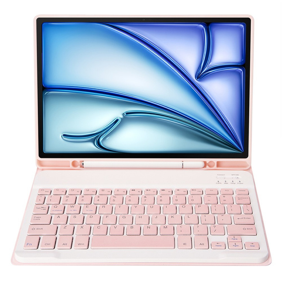 Tok + billentyűzet Apple iPad Air 11" 6 gen. 2024, Leather Pen Slot, rózsaszín rose gold