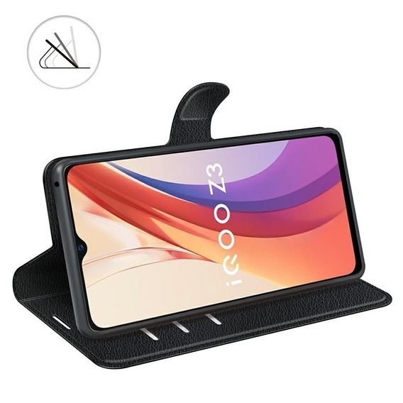 Pattintható tok Vivo Y52 5G / Y72 5G, Split Leather, kék