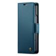 CASEME flip tok Samsung Galaxy Z Fold6 5G, Litchi Wallet, kék
