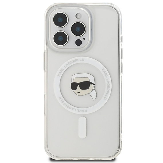 Karl Lagerfeld IML fém Karl Head MagSafe tok iPhone 16 Pro Max készülékhez