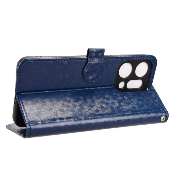 Pántos tok Oppo Reno 14, pénztárca Rhombus, kék