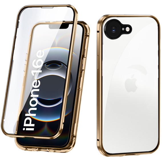 Tok iPhone 16E, Magnetic Dual Glass, arany