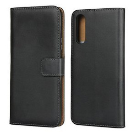 Pattintható tok a Sony Xperia 10 II, Case Genuine Leather, fekete