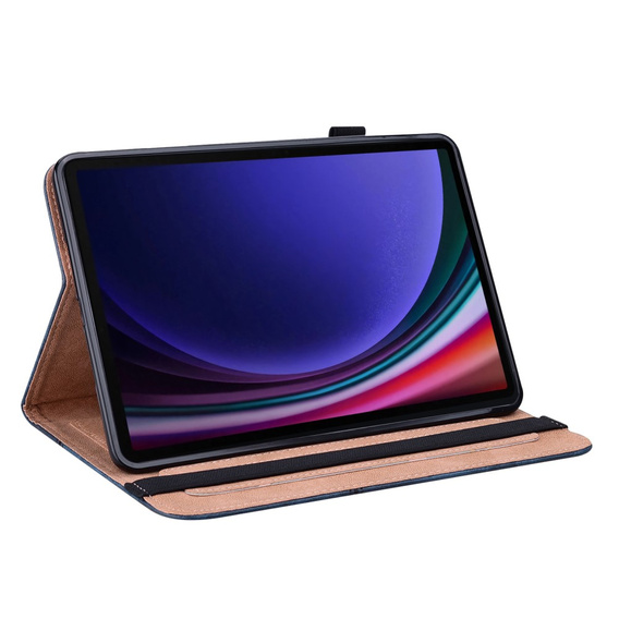 Tok Samsung Galaxy Tab S10 Lite / S10 FE / S9 FE / S9, Classic, tolltartóval, kék