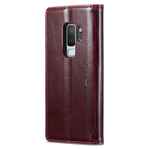CASEME flip tok Samsung Galaxy S9+ Plus, Waxy Textured, piros
