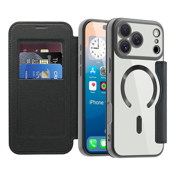 Wallet MagSafe RFID flip tok kameravédelemmel iPhone 17 Pro Max készülékhez