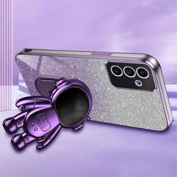 Tok Samsung Galaxy A15 4G / 5G, Glitter Astronaut, lila