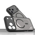 Matt tok iPhone 17 Pro Max készülékhez, MagSafe, kameravédelemmel, fekete